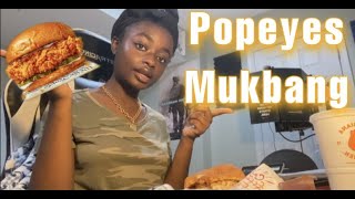 POPEYES MUKBANG | CANJUN FRIES, CHICKEN SANDWICH - xxl freshman, lindsey shaw, solar storm