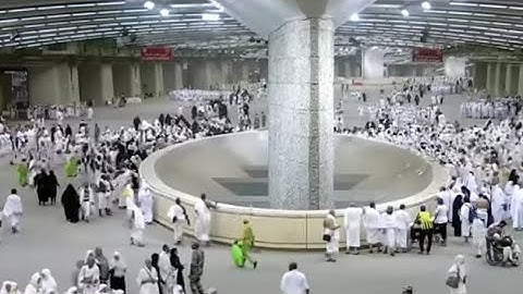 Hajj pilgrims symbolically 