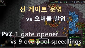 [Eng Sub] [PvZ one gate opener]  vs 9 overpool speedlings (+ 2 hatch muta + hydra all-in)