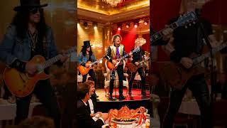 Rock Legends Take Over a 5-Star Restaurant! 🎸🔥 #AxlRose #Slash #MickJagger