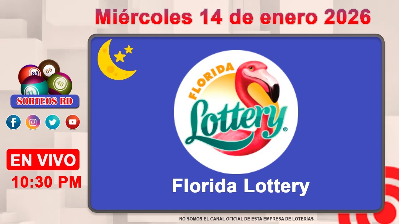 Florida Lottery EN VIVO | Miércoles 14 de enero 2026 
