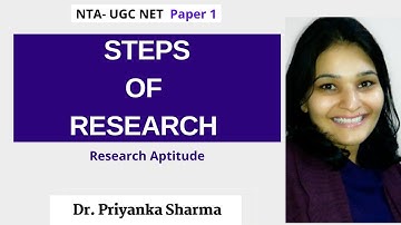 STEPS OF  RESEARCH FOR UGC NET Paper 1 I Research Aptitude  I Dr. Priyanka Sharma #ntaugcnet