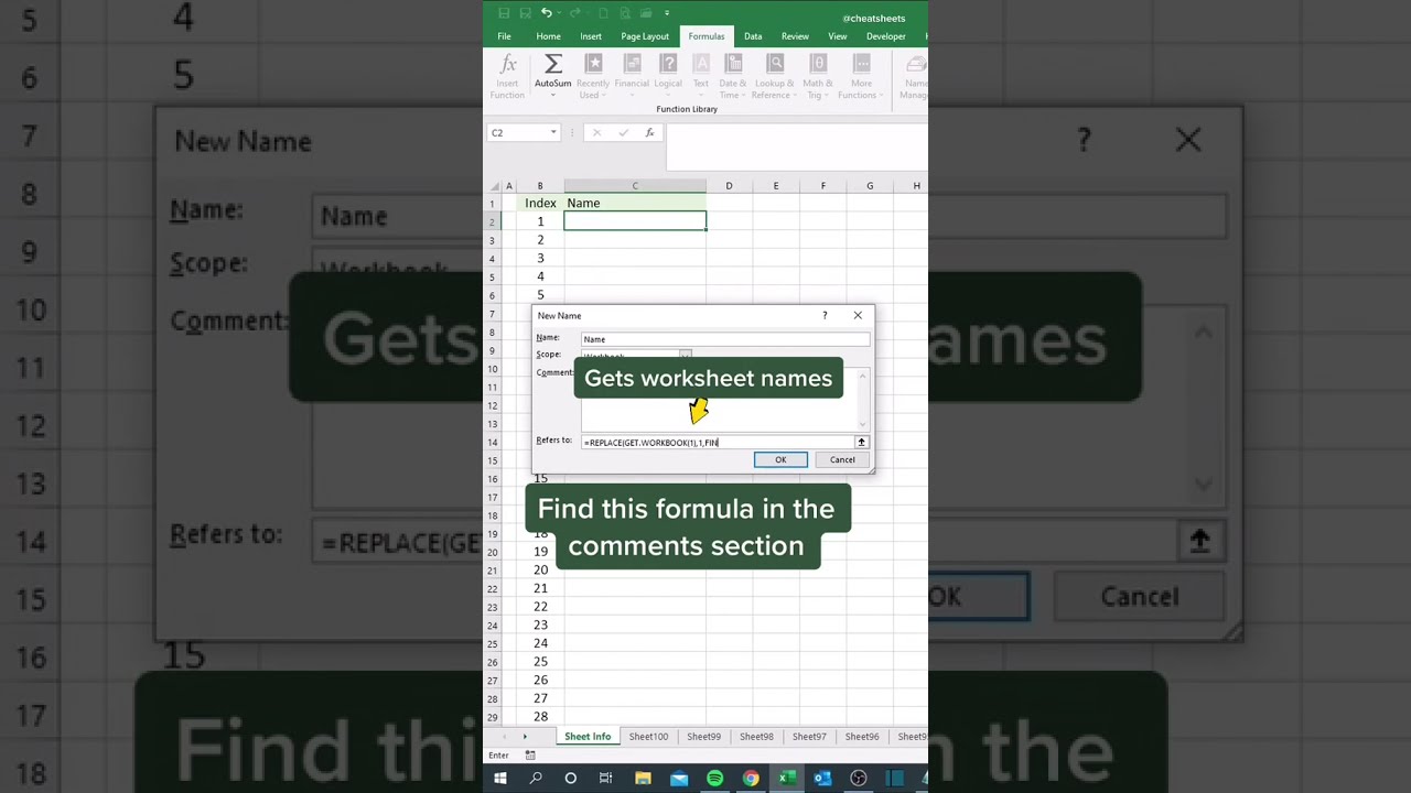 How To Generate A List Of All Sheet Names Tip13 excel spreadsheet how-to-generate-a-list-of-all-sheet-names-tip13-excel-spreadsheet