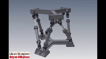26. Octahedral Hexapod Mechanism (Parallel Robot) || Free download 3D model