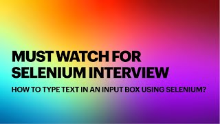 How to type text in input box using selenium