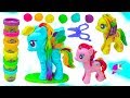 My Little Pony Gaint Rainbow Dash Play Doh Hairstyle Hair Cut Makeover MLP Video