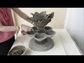 DIY - How To Make A Two-Story Flower Pot With Cement And Recycled Materials - Cement Craft Ideas