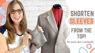 How to SHORTEN JACKET SLEEVES from the top!