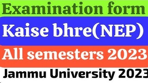 Examination Form Kaise Bhren//How to Fill Examination Form UG Jammu university #universitylife
