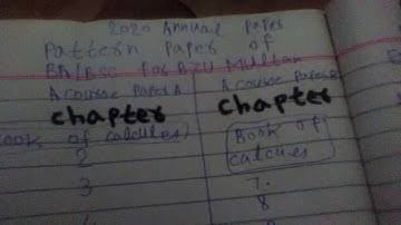 Bzu pattern paper of math ba/bsc A course paper A and A course paper B