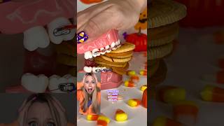 JUNKFOOD you can eat WITH BRACES  Orthodontist Reacts Pumpkin Spice Oreos Crunchy Food ASMR