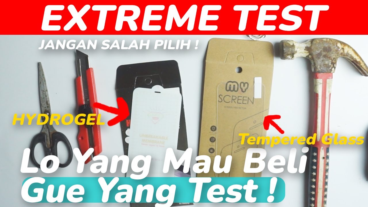 BANDINGIN & REAL DURABILITY TEST HYDROGEL VS TEMPERED GLASS Mana