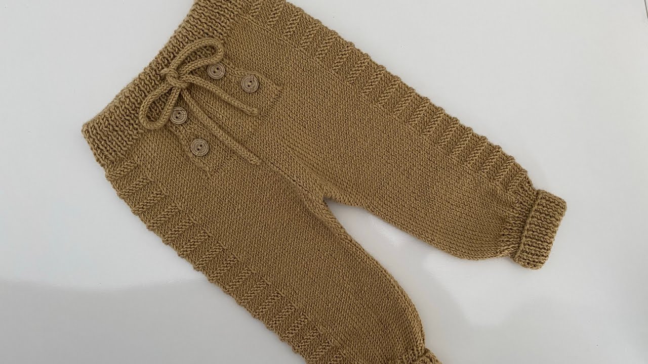 Bebek örgü pantolon yapımı