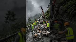 From Dangerous Cliff Road to Modern Highway! 🔥 #youtubeshorts #beforeandafter #trending