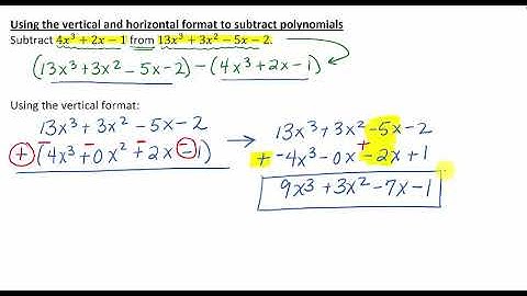 Polynomial Subtraction
