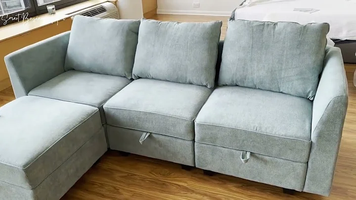 Why I Love the HONBAY Reversible Sectional Sofa Couch for My Small Space #amazonhome #sectional