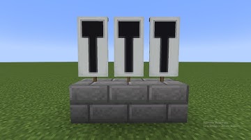 How To Make Letter T Banner In Minecraft | Minecraft Alphabets Banner