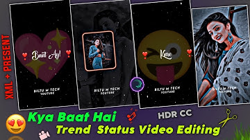😍 Kya Baat Hai New XML Trend Video Editing Alight Motion | Instagram Trend Lyrics Video Editing#xml