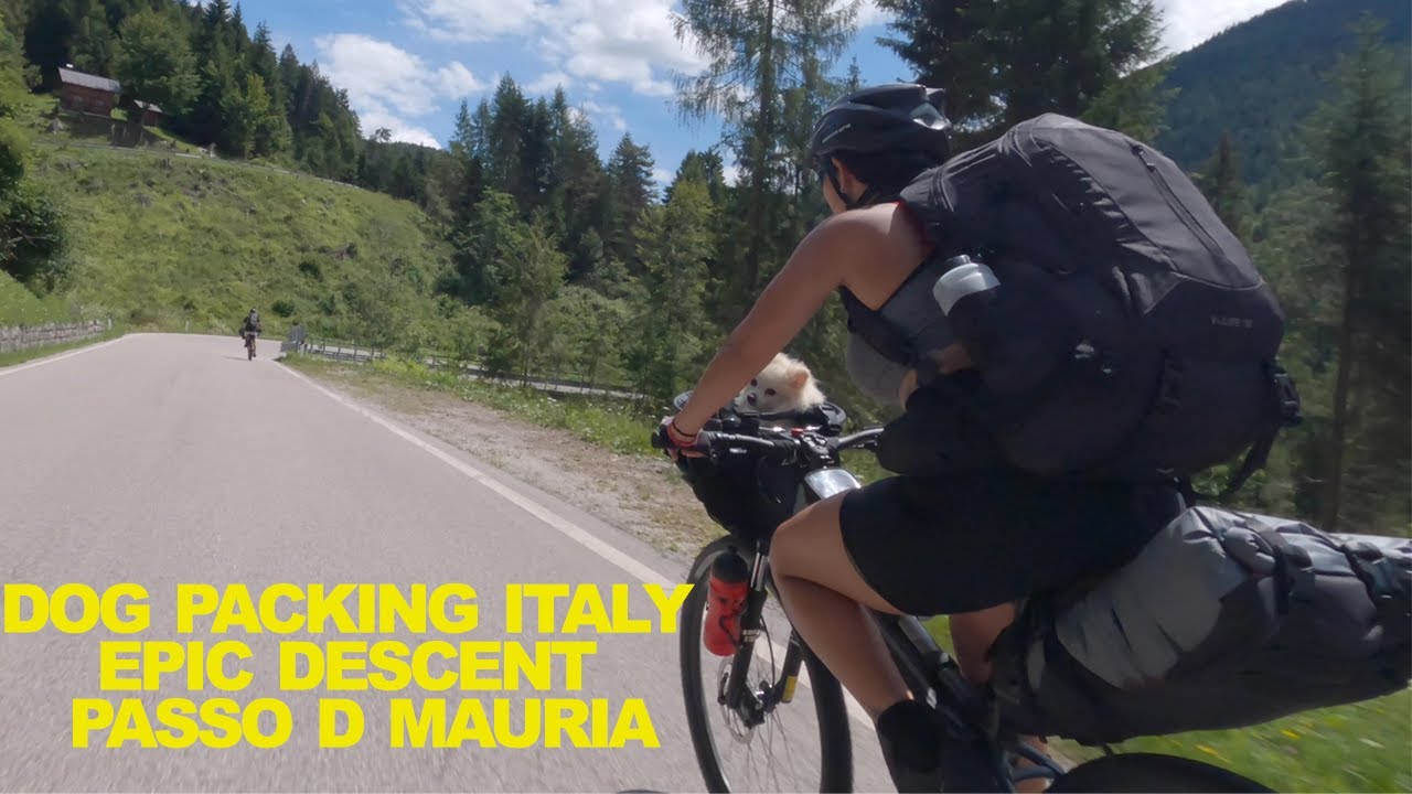 BIKEPACKING ITALY EPIC DESCENT PASSO D MAURIA DOLOMITIES
