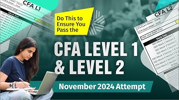 Do This to Ensure You Pass the CFA Level 1 and Level 2 November 2024 Attempt!#sanjaysarafsir  #cfa