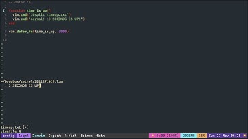 Lua Tutorial Neovim: one-off timer [ async ]