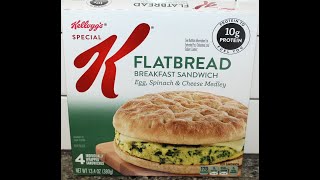 Kellogg’s Special K Flatbread Breakfast Sandwich: Egg, Spinach & Cheese Medley Review