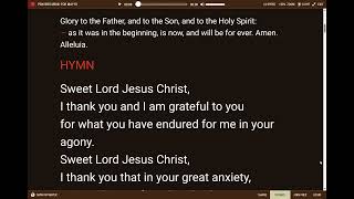 FRIDAY- 01-05-2026-  VESPERS -DIVINE MERCY- SORROWFUL MYSTERIES OF ROSARY- COMPLINE