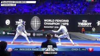 2019 244 T32 16 M F Individual Budapest HUN WCH RED CHOI HKG vs IMBODEN USA