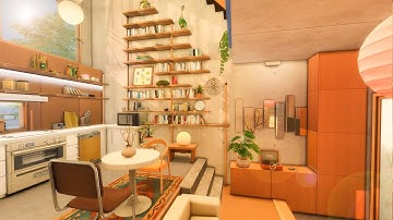 Japanese Brutalist Home (No CC) Sims 4 | Stop Motion Build | (Part 3)