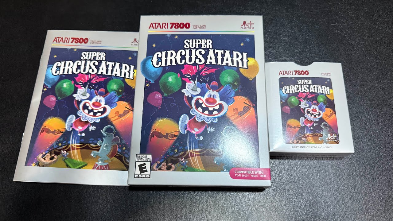 Jeu Atari 2600 Circus Atari Complet PAL – Boîte Correcte, Notice Incluse