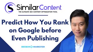 SimilarContent Review - Use Google NLP to Predict Your Ranking Even Before You Publish Your Article