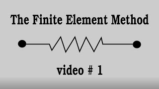 1. derivation of the FEM equations for a single spring element