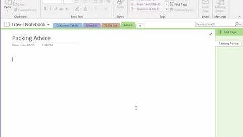OneNote: Adding Content