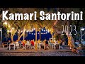 Kamari santorini nightlife walking tour 4k highest quality across youtube greece 2023