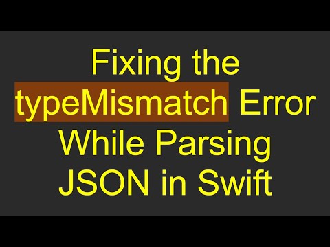 Fixing the typeMismatch