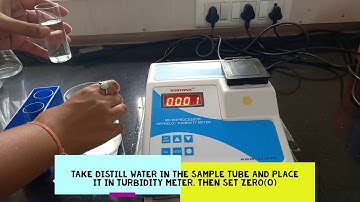 Determination of Turbidity of Water sample using Turbidity meter
