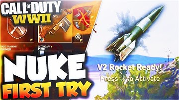 SECRET NEW "BEST CLASS SETUP" in COD WW2 UNLOCKS "V2 ROCKET" NUKE FIRST TRY! (COD WWII BEST WEAPON)
