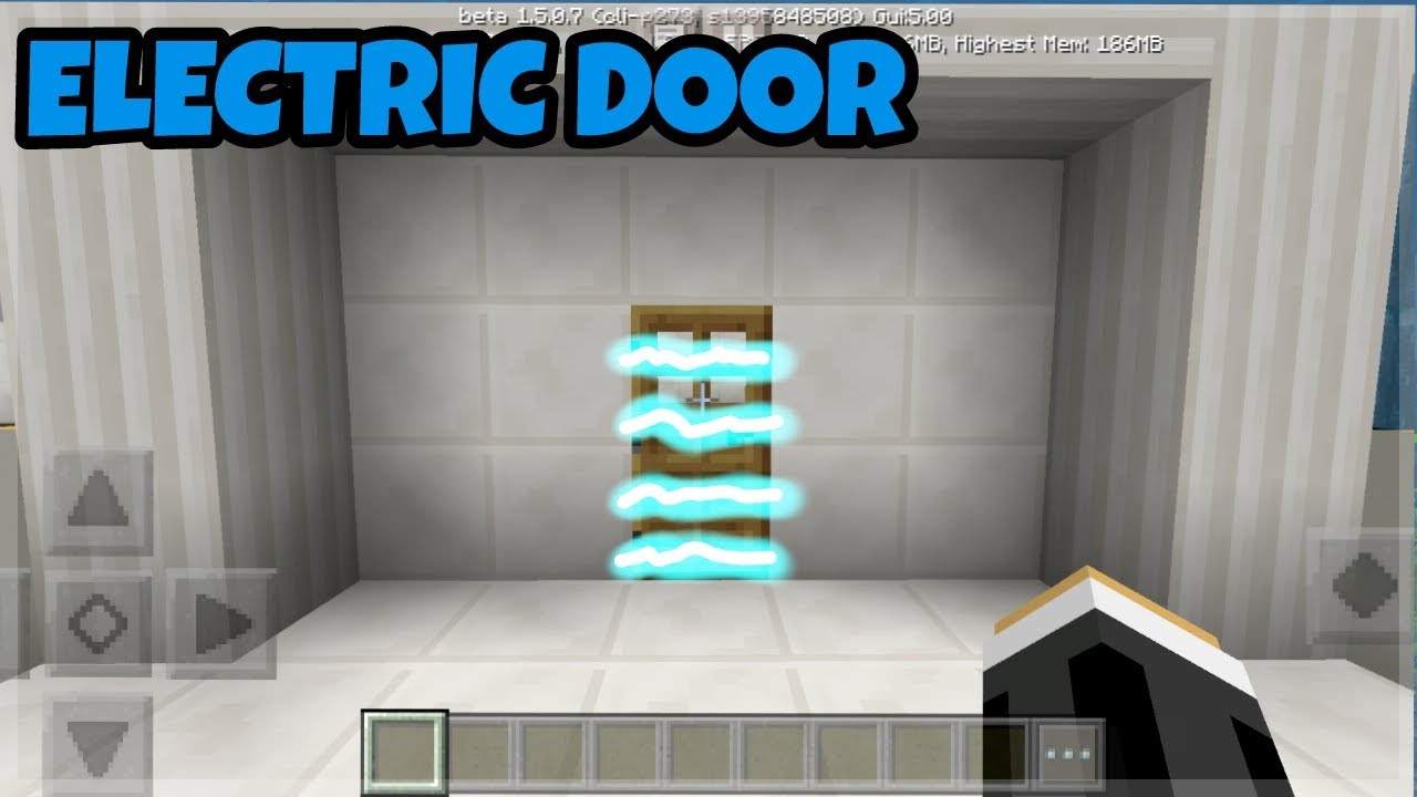 Minecraft Pe Working Electric Door Tutorials YouTube