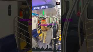 Fight Breaks Out on Brooklyn A Train — NYPD Boards and Breaks It Up — NO Arrests Made #Viral #Shorts