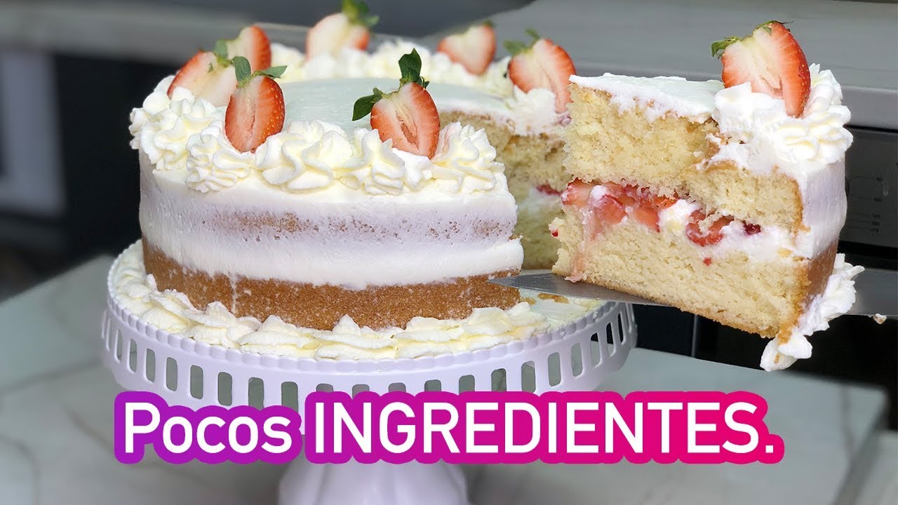 PASTEL 3 leches CON FRESAS - FACIL - Claudio Us - YouTube