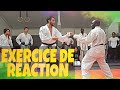 Exercice de raction karate et sports de combats par mickael serfati lors du venum karate seminar 4