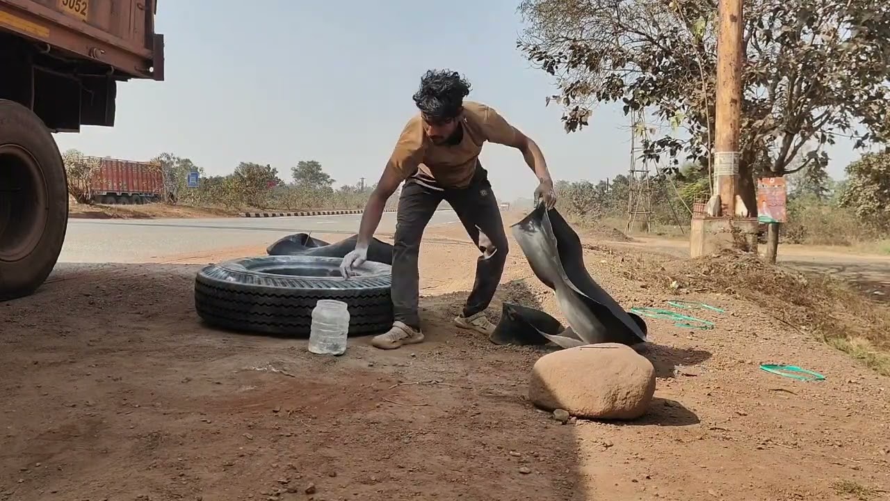 18 chakka tailor ka new tyre 2 khol fitting,||🚚 