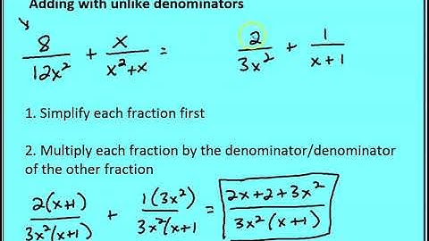 7 4 Add and Subtract Rational Expressions Part 1