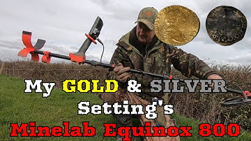 Minelab Equinox 800 metal Detector My GOLD and Silver Settings