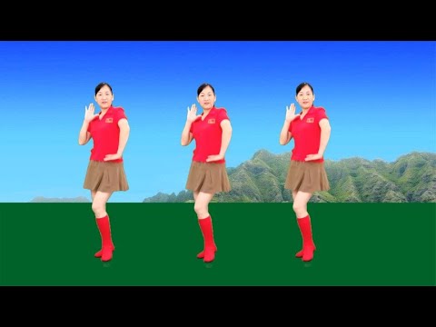 32步广场舞《再唱山歌给党听》歌声悠扬大气，好听好看