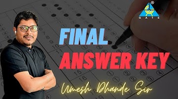 Final Answer Key | Dhande Sir #gate_academy #gate2023 #dhandesir