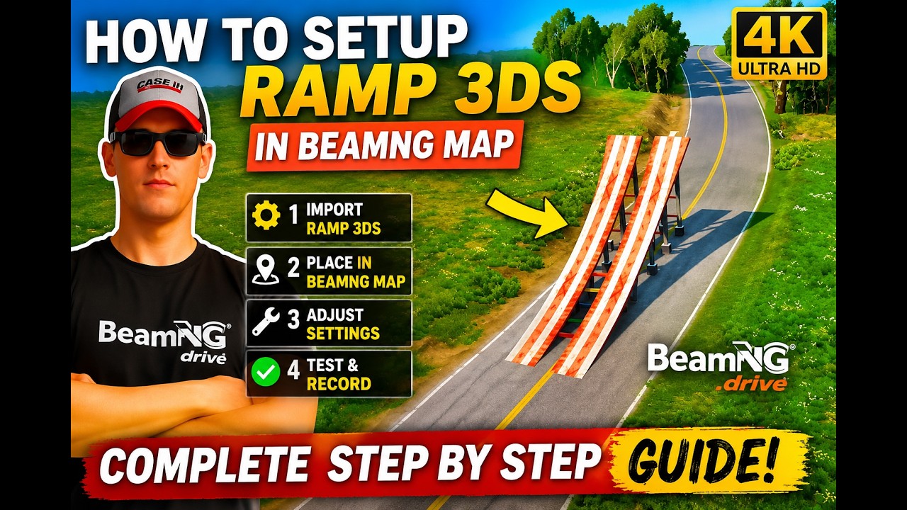 How to Set Up a 3D Ramp in a BeamNG Map for Video Creation – Complete ...