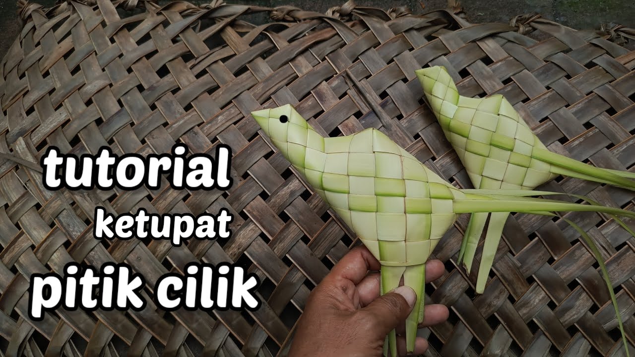 Cara membuat ketupat bentuk ayam (pitik cilik)