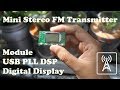 Mini Stereo FM Transmitter Module - USB PLL DSP Digital Display