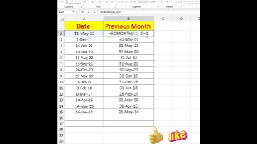 Interview Special Trick - Find last day of previous month #excel #shorts #month #date #pivot #tips